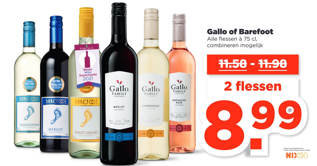 Gallo Of Barefoot Aanbieding Bij PLUS