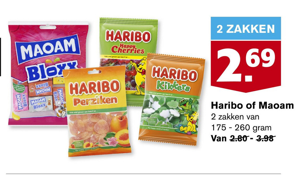 Haribo Of Maoam Aanbieding Bij Hoogvliet