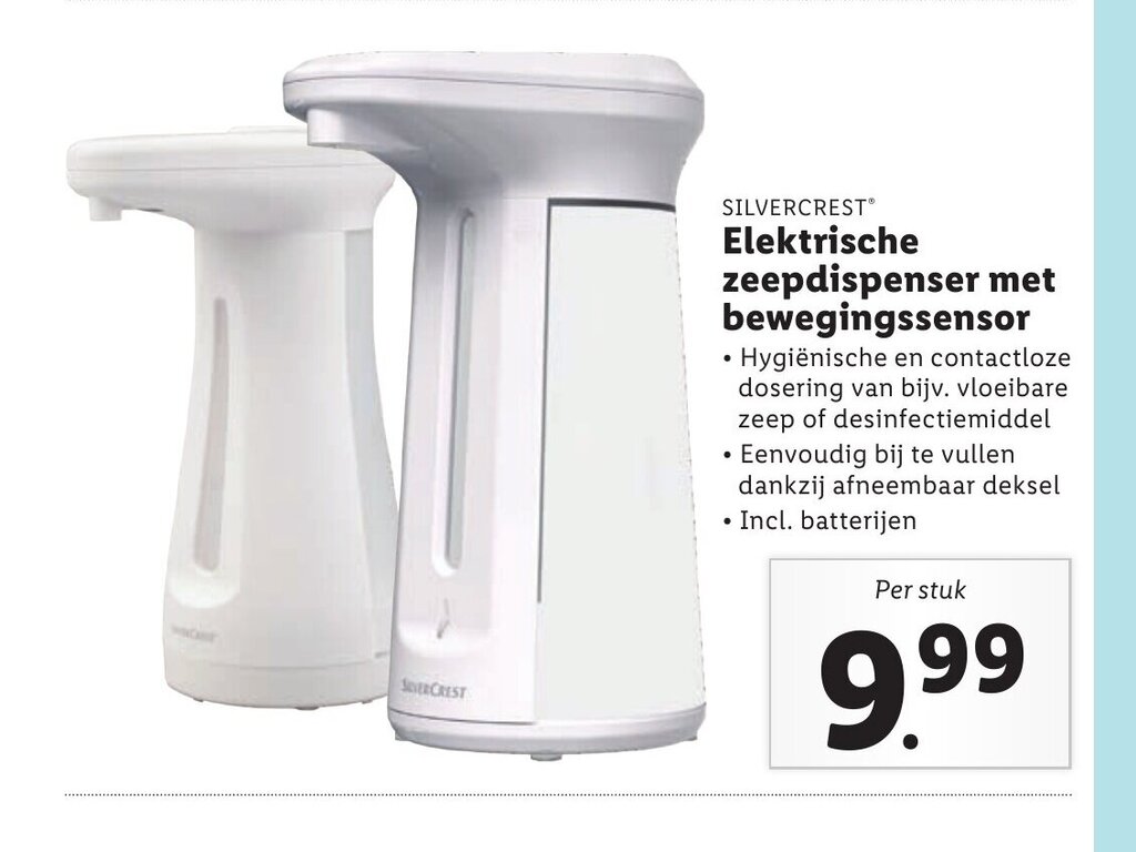 Silvercrest Elektrische Zeepdispenser Met Bewegingssensor Per Stuk