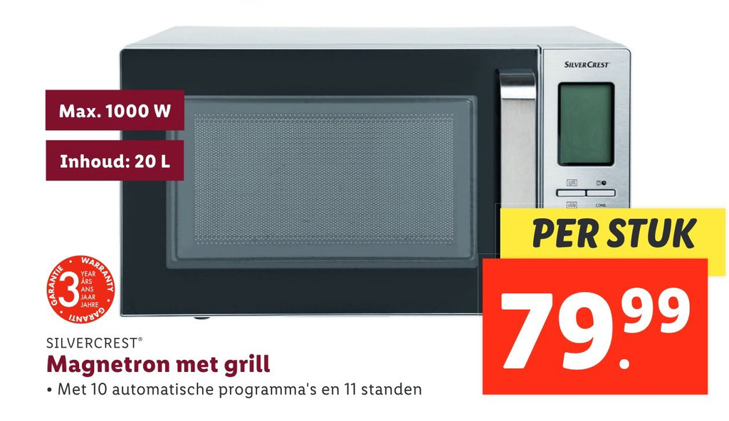 Silvercrest Magnetron Met Grill Aanbieding Bij Lidl