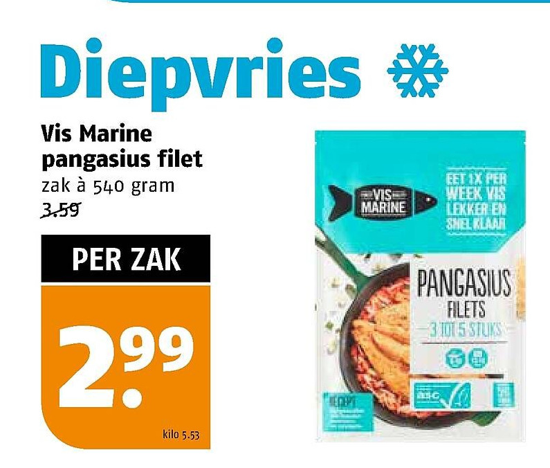 Vis Marine Pangasius Filet Aanbieding Bij Poiesz