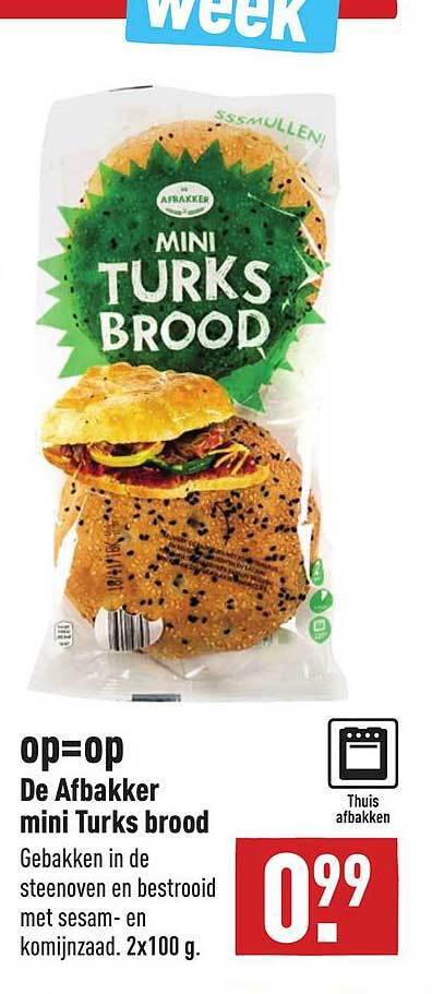 De Afbakker Mini Turks Brood Aanbieding Bij ALDI