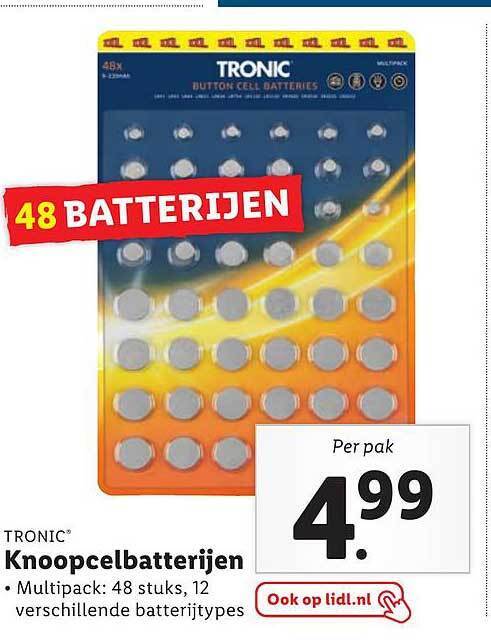 Tronic Knoopcelbatterijen Aanbieding Bij Lidl