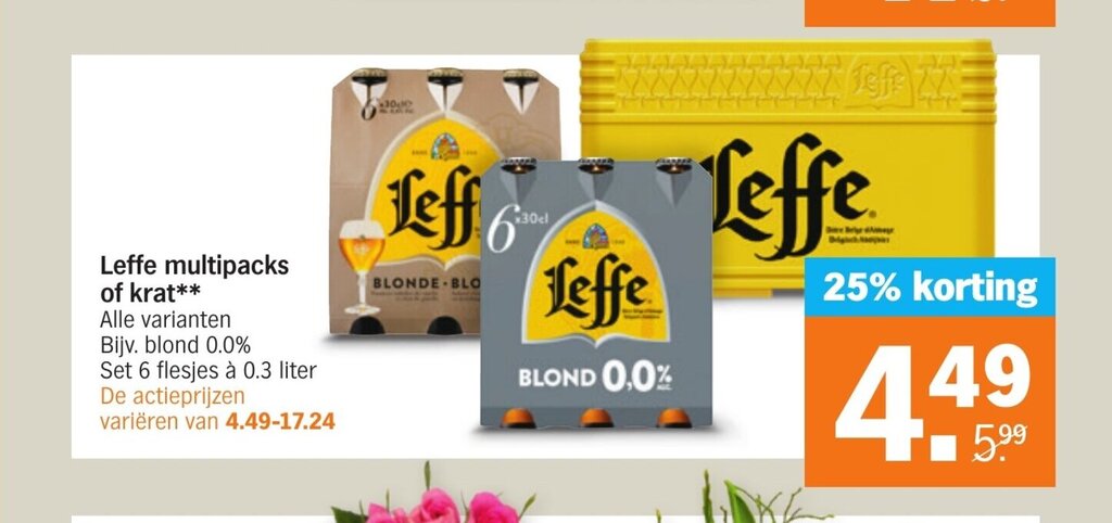 Leffe Multipacks Of Krat Alle Varianten Set 6 Flesjes A 0 3 Liter