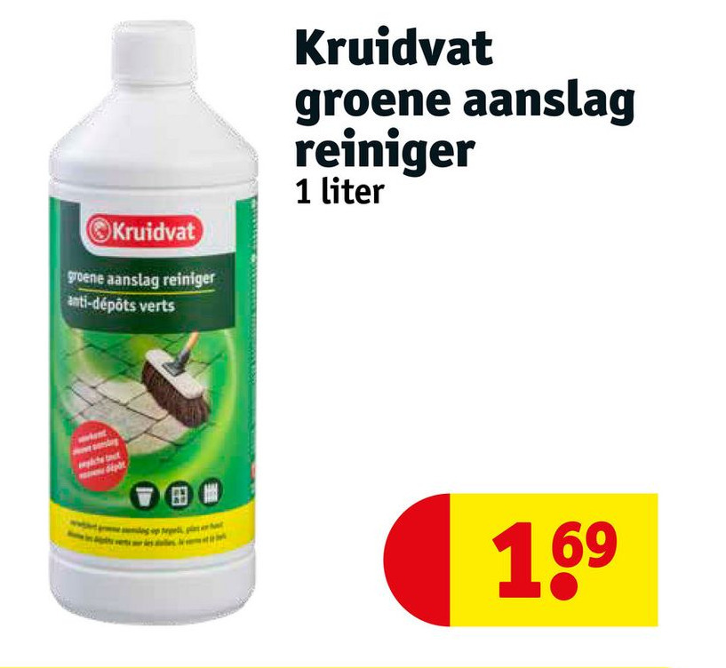 Kruidvat Groene Aanslag Reiniger Liter Aanbieding Bij Kruidvat