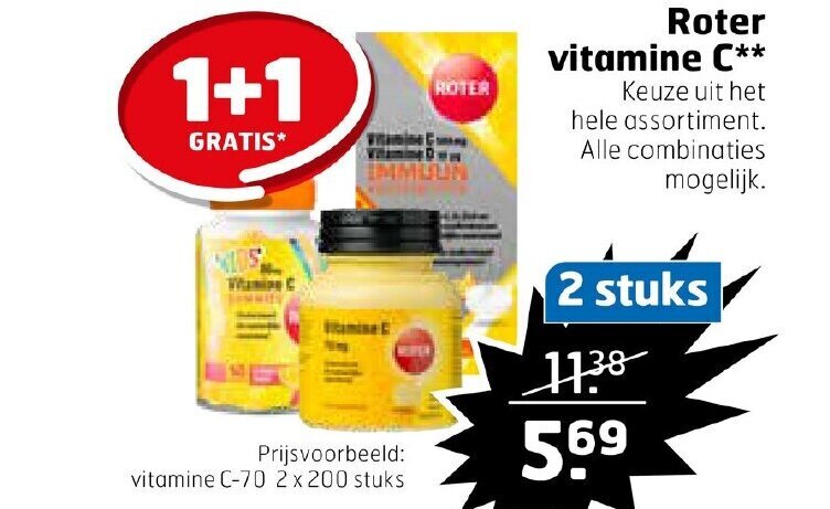 Roter Vitamine C Gratis Aanbieding Bij Trekpleister