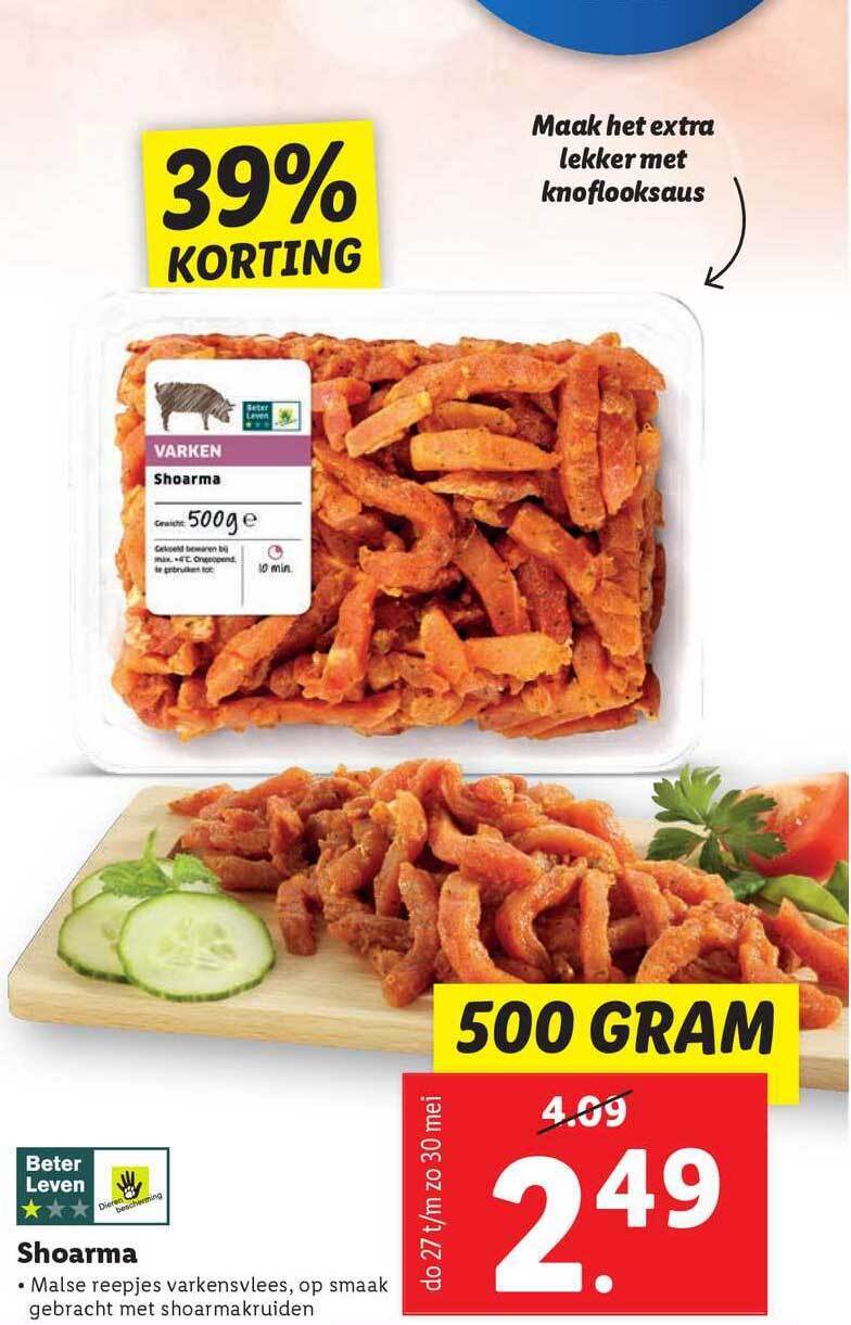 Shoarma Korting Gram Aanbieding Bij Lidl