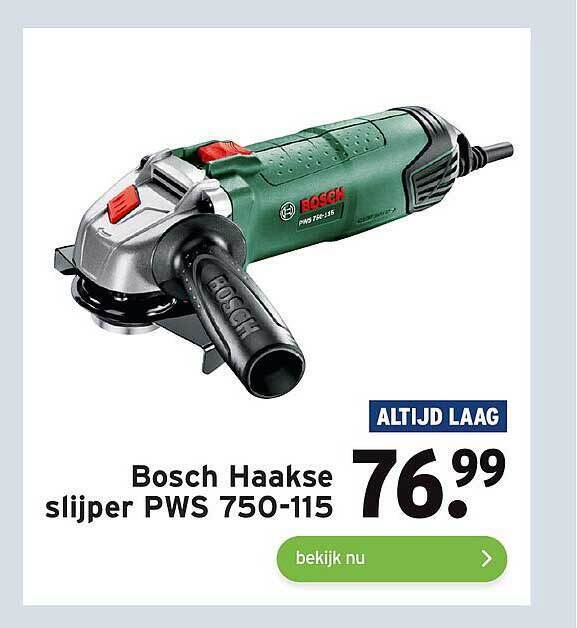 Bosch Haakse Slijper PWS 750 115 Aanbieding Bij GAMMA