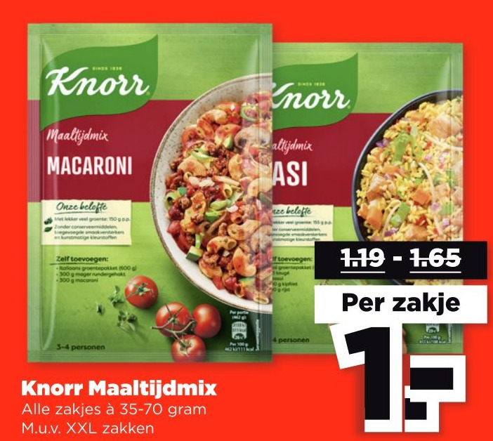 Knorr Maaltijdmix Aanbieding Bij Plus