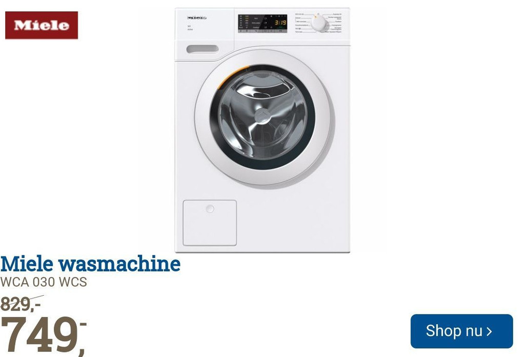 Miele Wasmachine Aanbieding Bij BCC