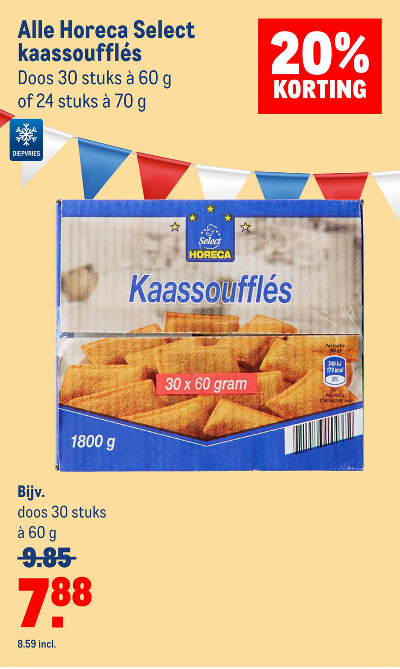 Alle Horeca Select Kaassouffles Aanbieding Bij Makro