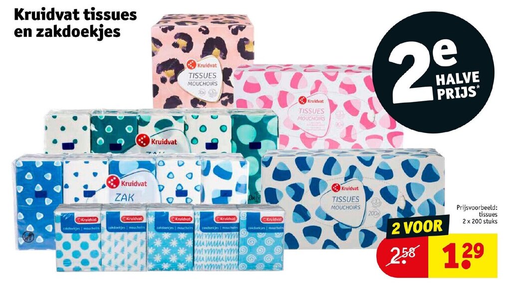 Tissues En Zakdoekjes Aanbieding Bij Kruidvat