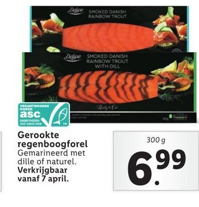 Gerookte Regenboogforel Aanbieding Bij Lidl