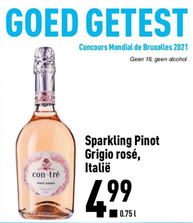 Sparkling Pinot Grigio Ros Itali Aanbieding Bij Aldi