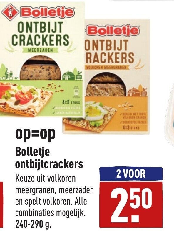 Bolletje Ontbijtcrackers G Aanbieding Bij Aldi