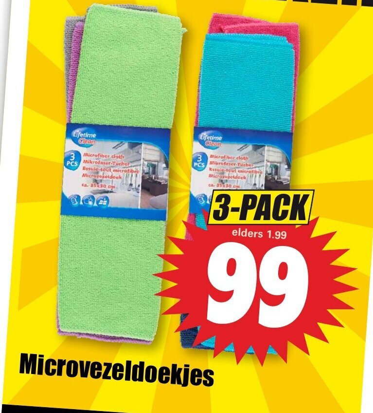 Microvezeldoekjes 3 Pack Aanbieding Bij Dirk