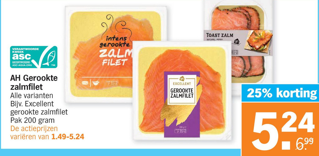 Ah Gerookte Zalmfilet Aanbieding Bij Albert Heijn