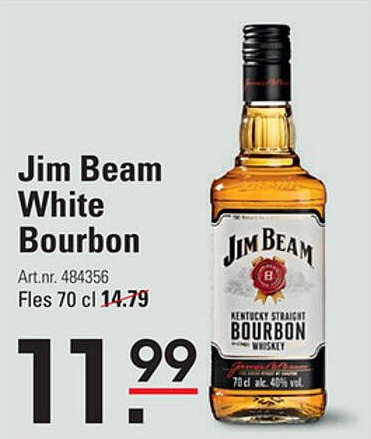 Jim Beam White Bourbon Cl Aanbieding Bij Sligro