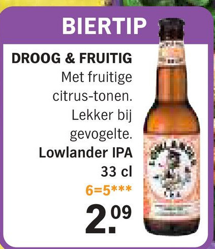 Lowlander IPA Aanbieding Bij Albert Heijn