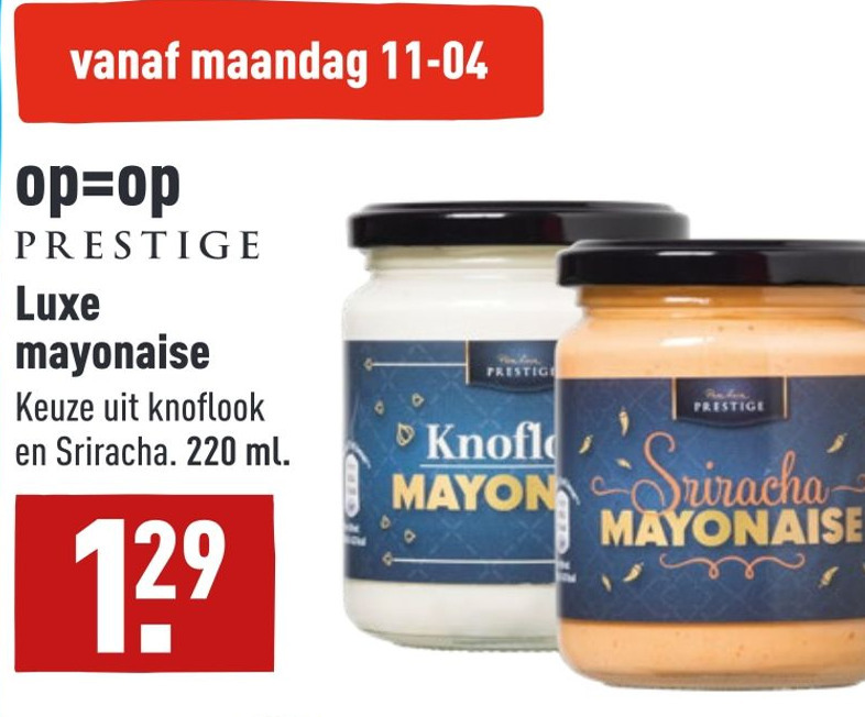 Prestige Luxe Mayonaise Aanbieding Bij Aldi