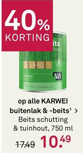 Op Alle KARWEI Buitenlak Beits Beits Schutting Tuinhout 750 Ml