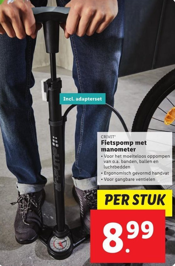 Crivit Fietspomp Met Manometer Aanbieding Bij Lidl