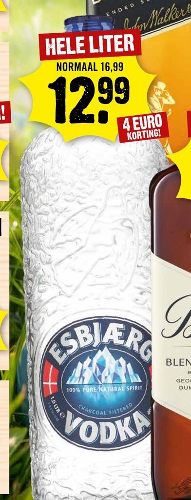 Esbjaerg Vodka Hele Liter Aanbieding Bij Dirck