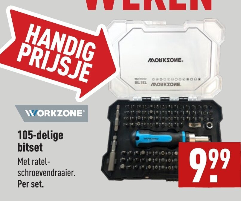 Workzone 105 Delige Bitset Aanbieding Bij ALDI