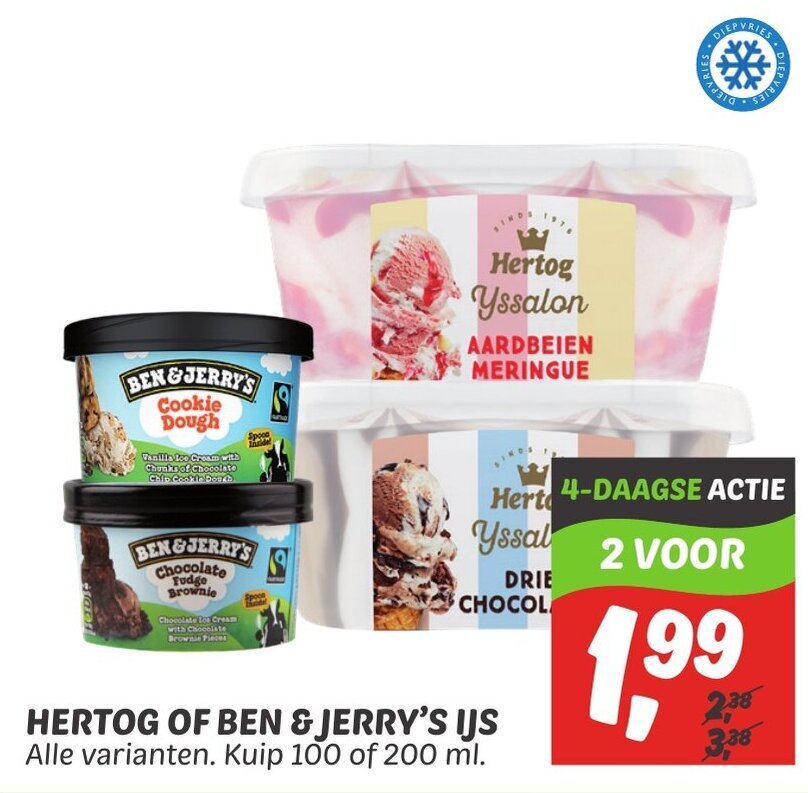 Hertog Of Ben Jerry S Ijs Aanbieding Bij Dekamarkt