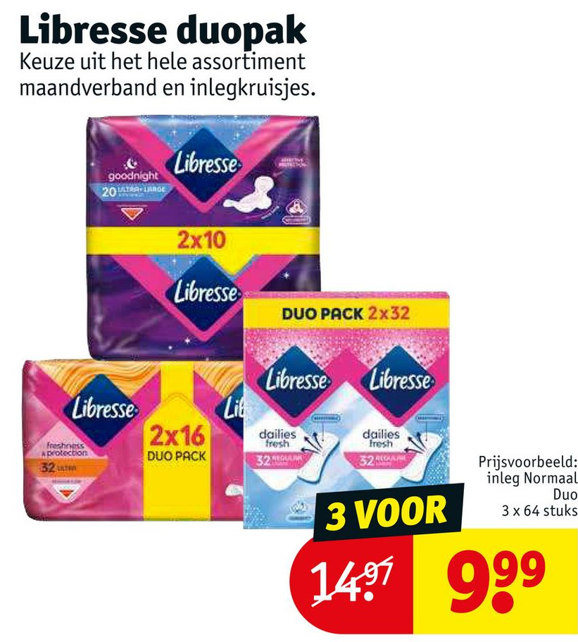 Libresse Duopak Aanbieding Bij Kruidvat