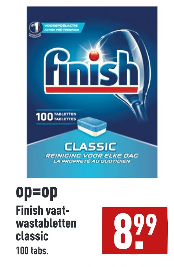 Finish Vaat Wastabletten Classic 100 Tabs Aanbieding Bij ALDI