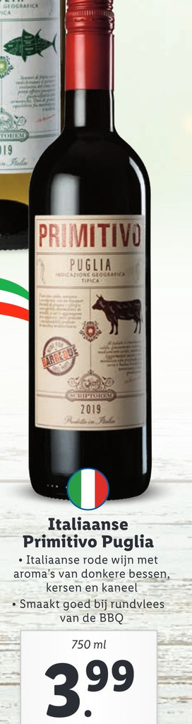 Italiaanse Primitivo Puglia Aanbieding Bij Lidl