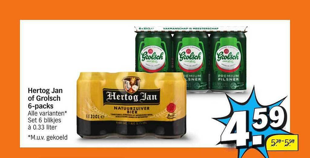 Hertog Jan Of Grolsch Packs Aanbieding Bij Albert Heijn