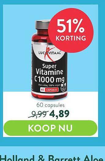 Lucovitaal Super Vitamine C1000 Mg 51 Korting Aanbieding Bij Holland