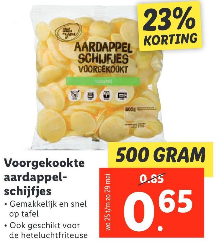 Voorgekookte Aardappelschijfjes Aanbieding Bij Lidl