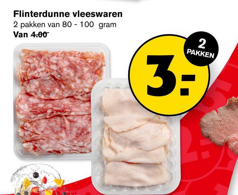 Flinterdunne Vleeswaren Aanbieding Bij Hoogvliet