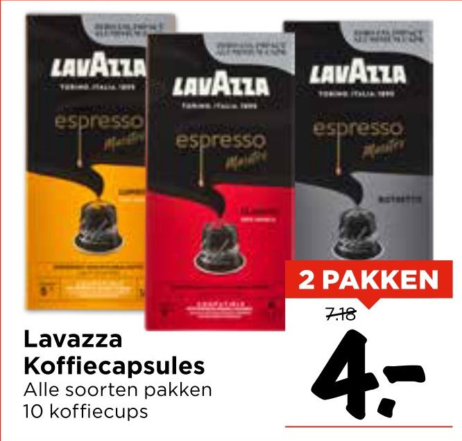 Lavazza Koffiecapsules Aanbieding Bij Vomar Voordeelmarkt