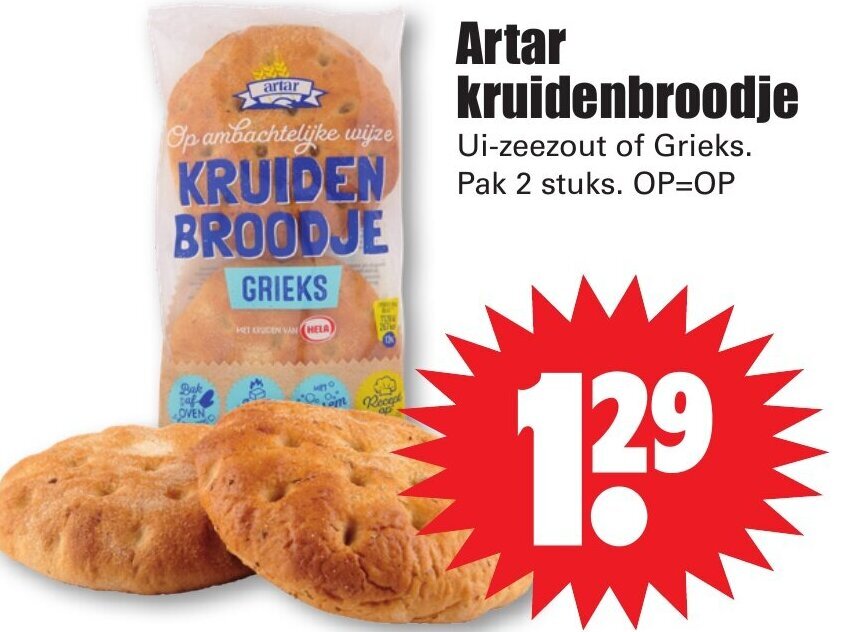 Artar Kruidenbroodje Aanbieding Bij Dirk