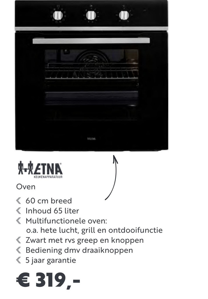 ETNA KEUKENAPPARATUUR Oven Aanbieding Bij Superkeukens