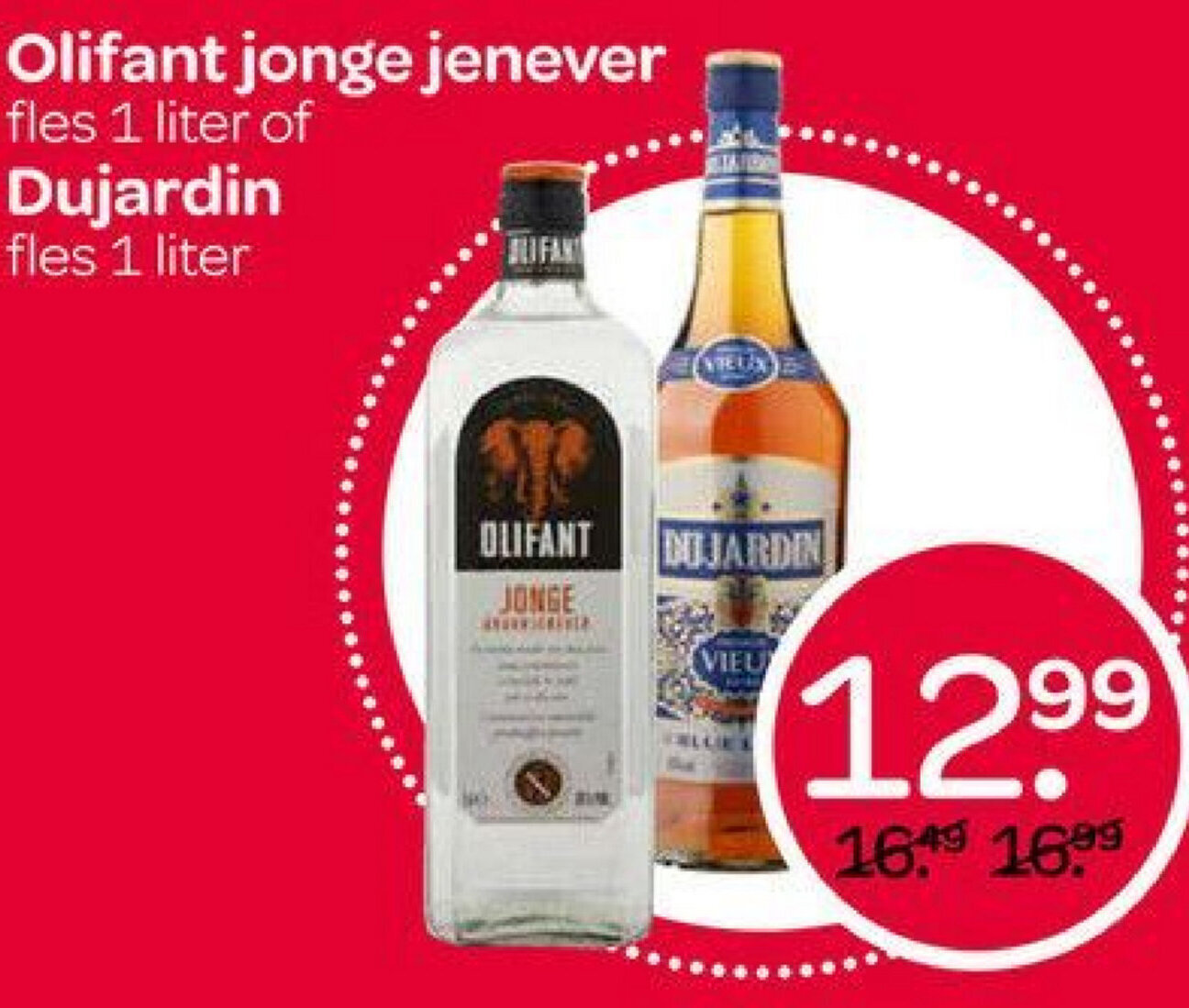 Olifant Jonge Jenever Of Dujardin Vieux 1L Aanbieding Bij Spar