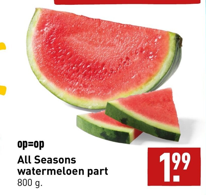 All Seasons Watermeloen Part 800 G Aanbieding Bij ALDI