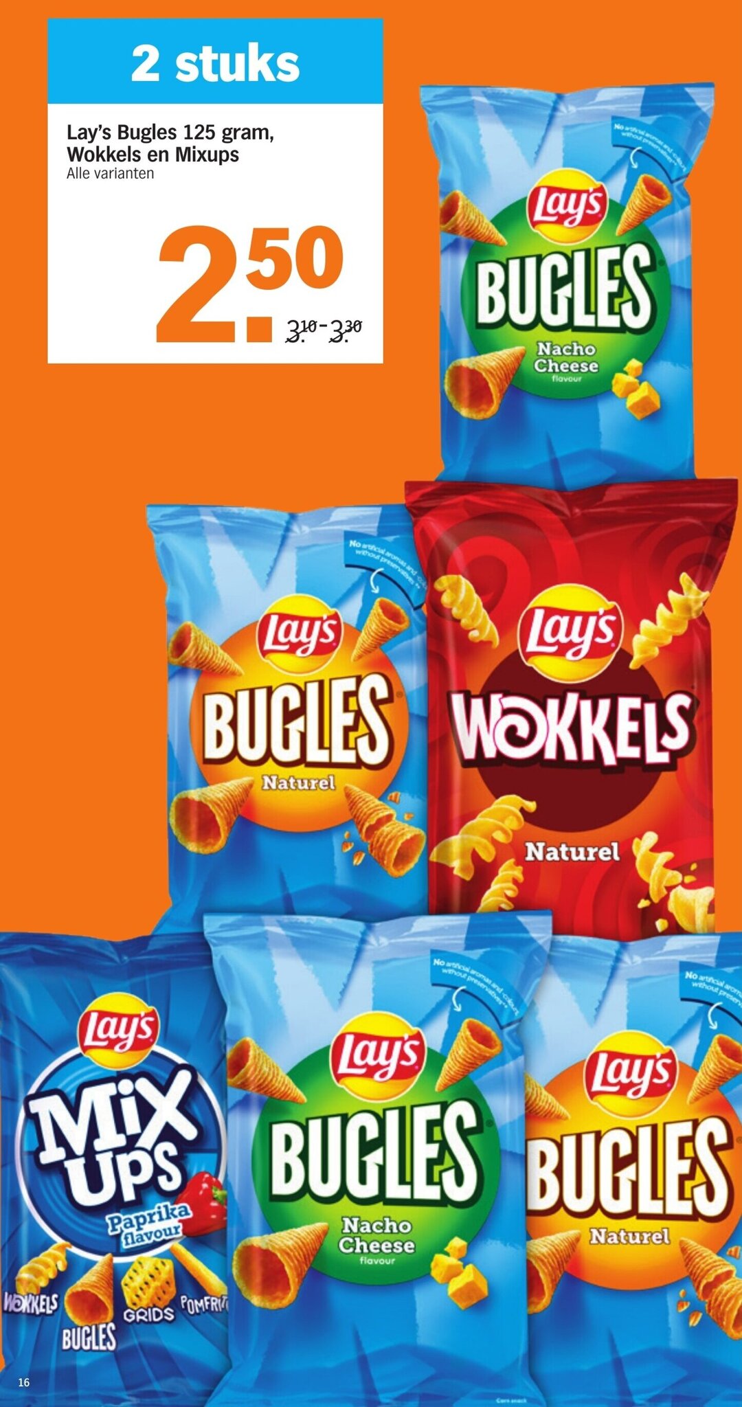 Lay S Bugles 125 Gram Wokkels En Mixups Aanbieding Bij Albert Heijn