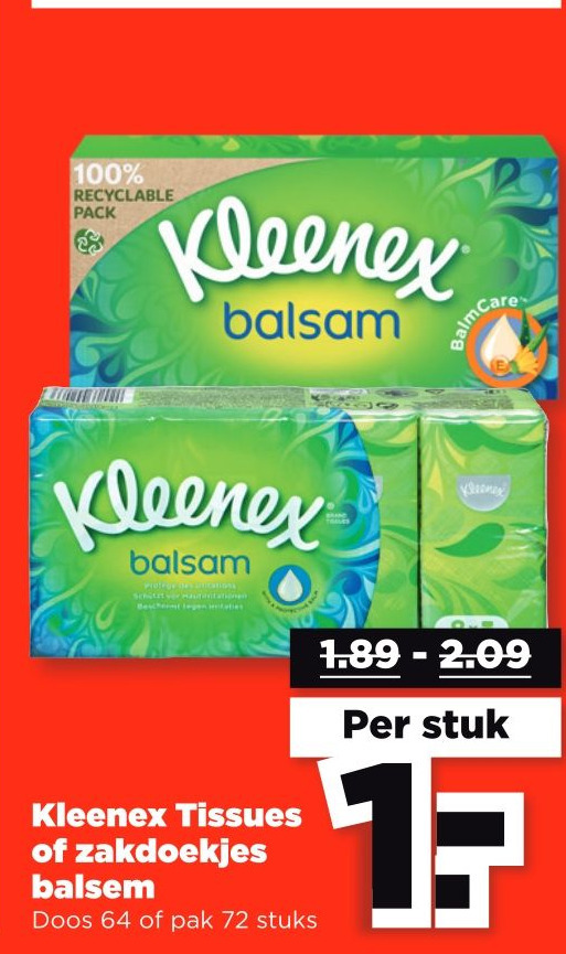 Kleenex Tissues Of Zakdoekjes Halsem Aanbieding Bij Plus