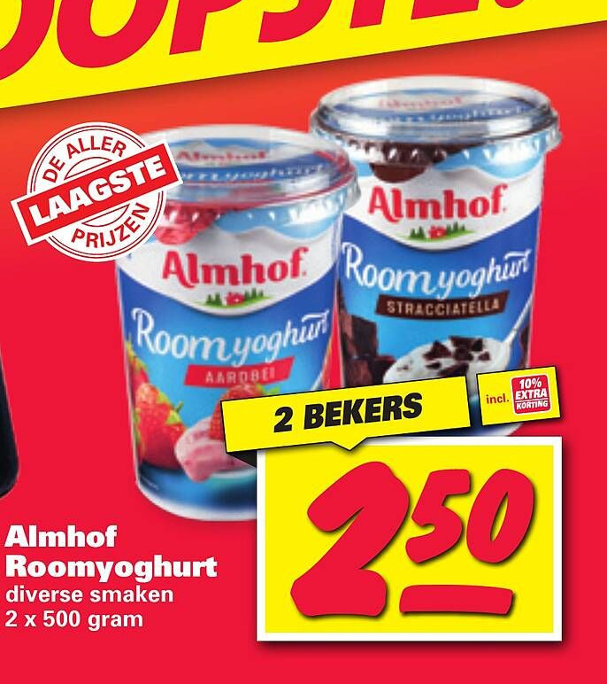 Almhof Roomyoghurt Aanbieding Bij Nettorama