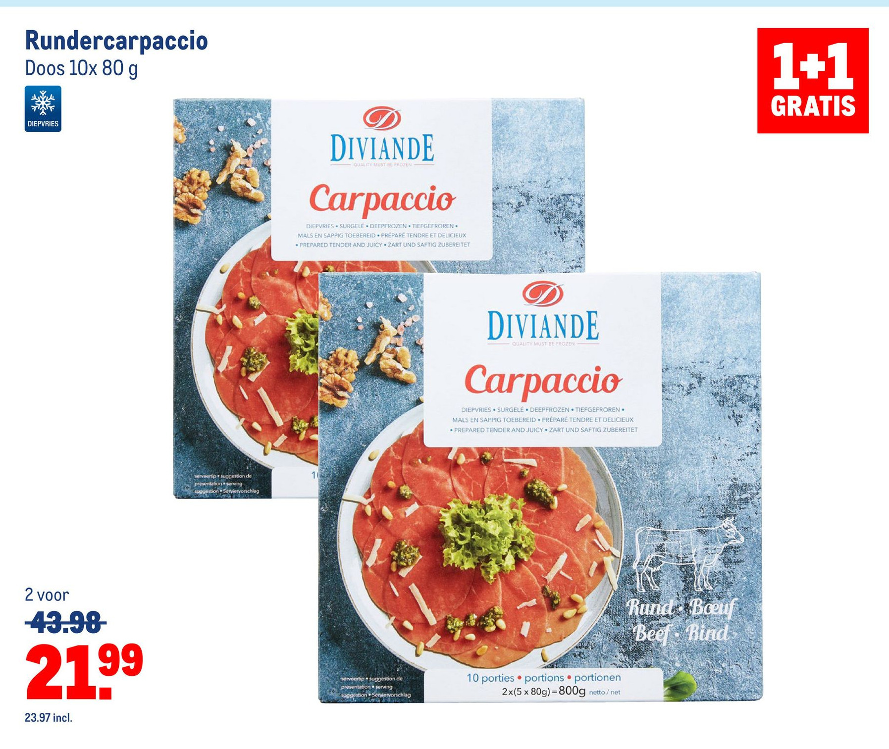 Rundercarpaccio Doos 10x 80 G Aanbieding Bij Makro