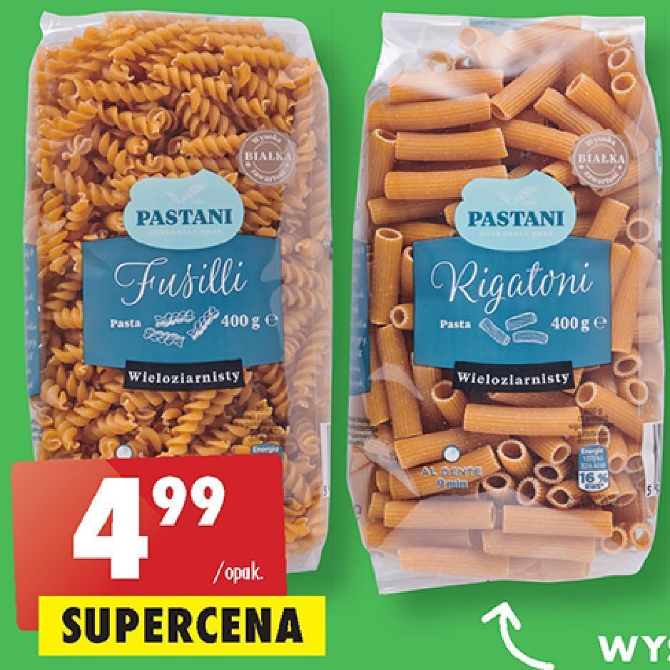 Promocja Makaron wieloziarnisty wysokobiałkowy Pastani 400g w Biedronka