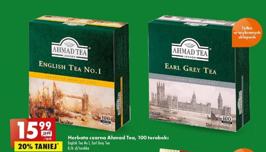 Promocja Herbata Ekspresowa Z Zawieszk Ahmad Tea London Earl Grey