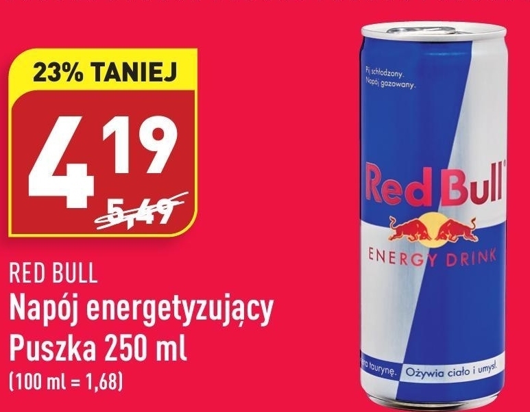 Promocja Red Bull Napój energetyczny 250 ml ALDI