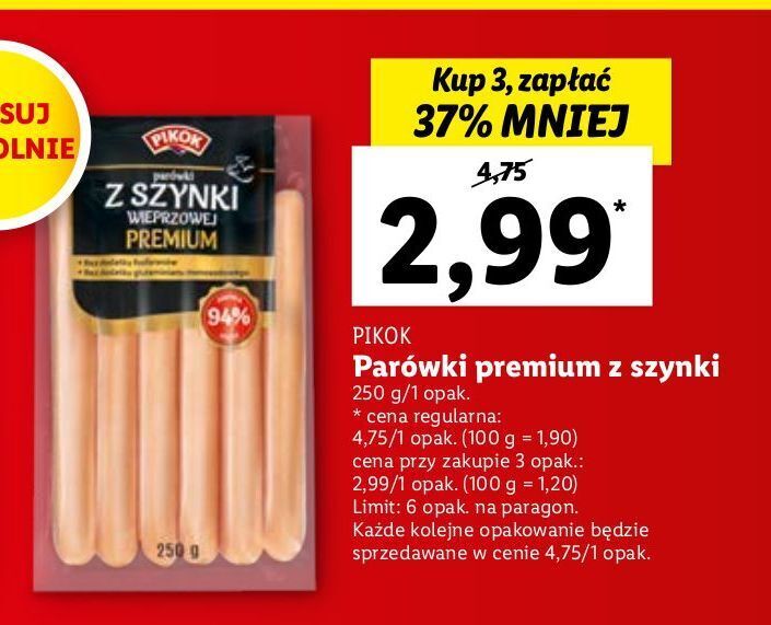 Promocja Par Wki Z Szynki Pikok Pure W Lidl