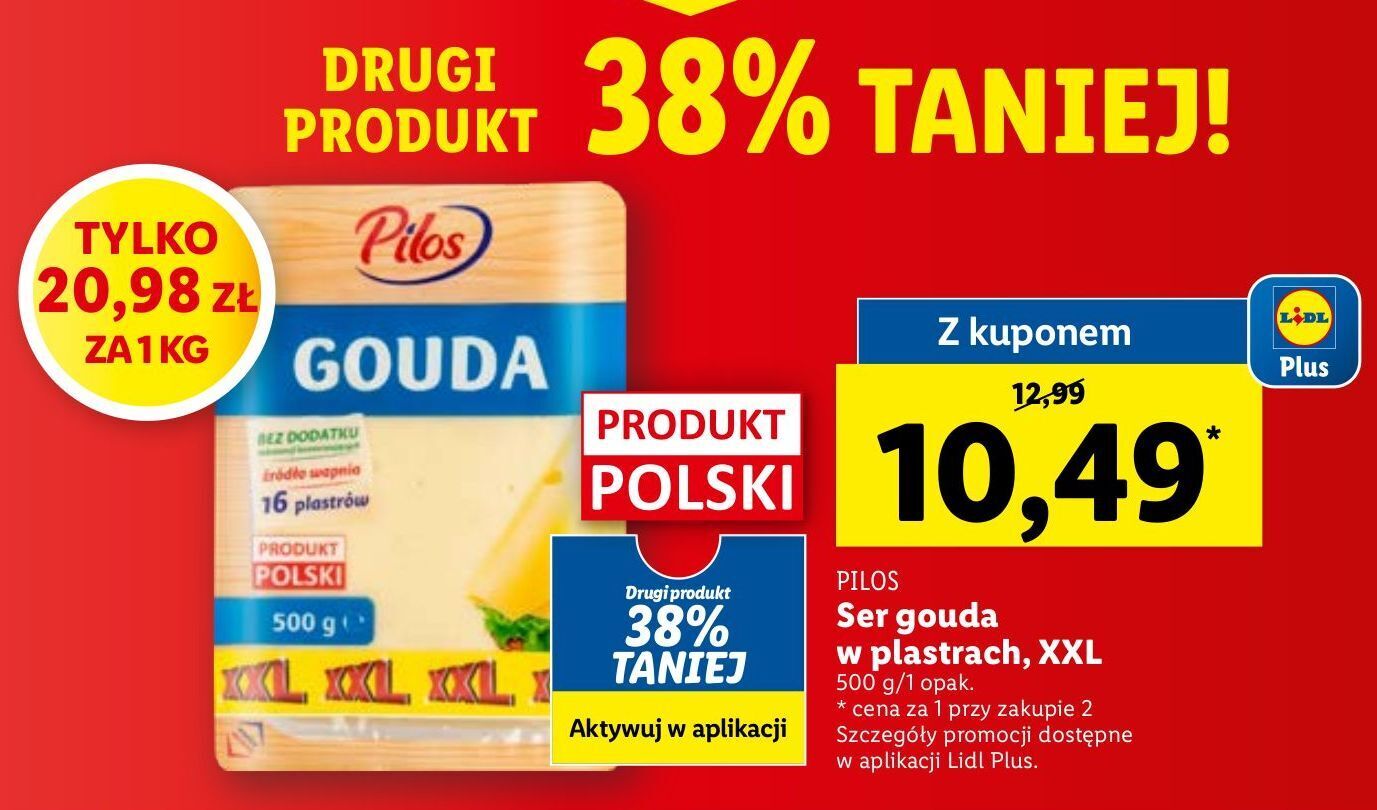 Promocja Ser Gouda Xxl Pilos W Lidl